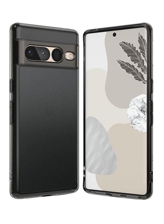 Ringke - Fusion Compatible With Google Pixel 7 Pro Case Minimal Yellowing Anti Scratch Hard Clear Back Shockproof Bumper Cover Black - Image 1