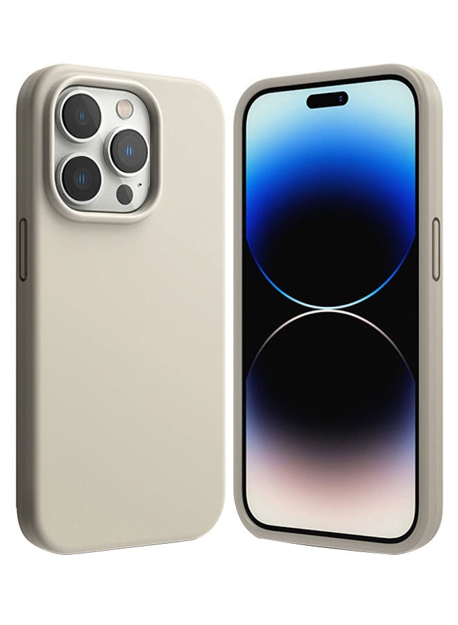 Ringke Silicone Lightweight Flexible Scratch Resistant Soft Microfiber Full Body Protective Phone Cover For iPhone 14 Pro Grey Grey - Image 1