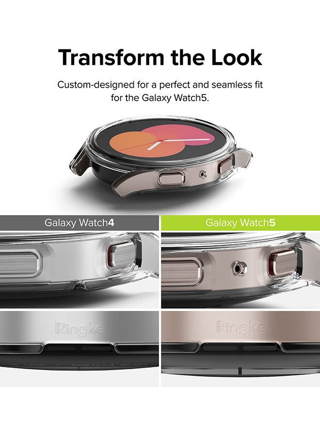 رينجك Slim Cover Compatible With Samsung Galaxy Watch 5 Case 44mm Anti-Yellowing Premium PC Hard Thin Clear - Image 4