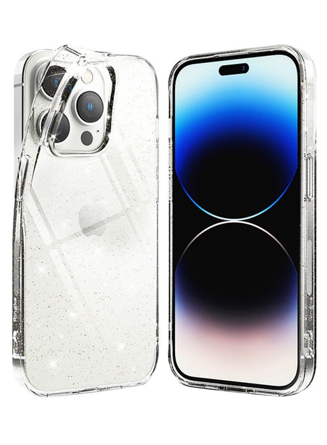 Ringke Air-S Series Thin Flexible Shockproof Slim TPU Lightweight Cover Anti-Slip For iPhone 14 Pro Glitter Clear - Image 1