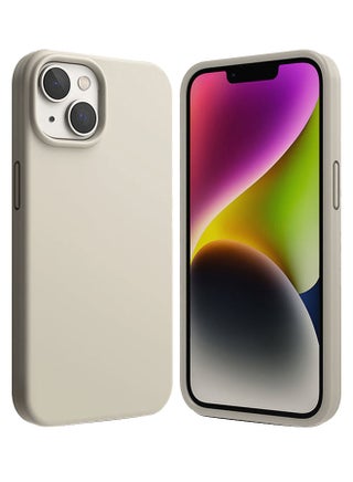 Silicone Lightweight Flexible Scratch Resistant Soft Microfiber Full-Body Protective Phone Cover For iPhone 14 Plus Stone - v1669716159/N53355510A_1
