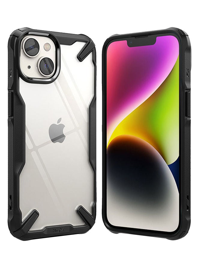 Ringke Fusion -X Case Clear Hard Back Heavy Duty Shockproof Advanced Protective TPU Bumper Phone Cover for iPhone 14 Plus Black  - Image 1