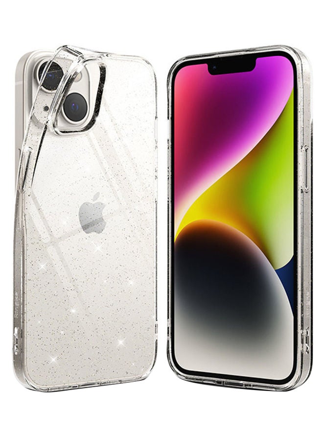 Ringke Air-S Series Thin Flexible Shockproof Slim TPU Lightweight Cover Anti-Slip For iPhone 14 Plus Glitter Clear  - Image 1