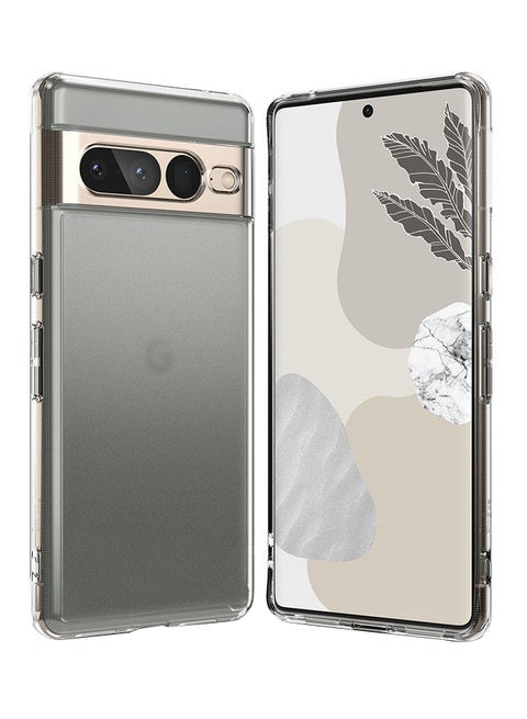 Fusion Compatible With Google Pixel 7 Pro Case Minimal Yellowing Anti-Scratch Hard Clear Back Shockproof Bumper Cover Matte Clear