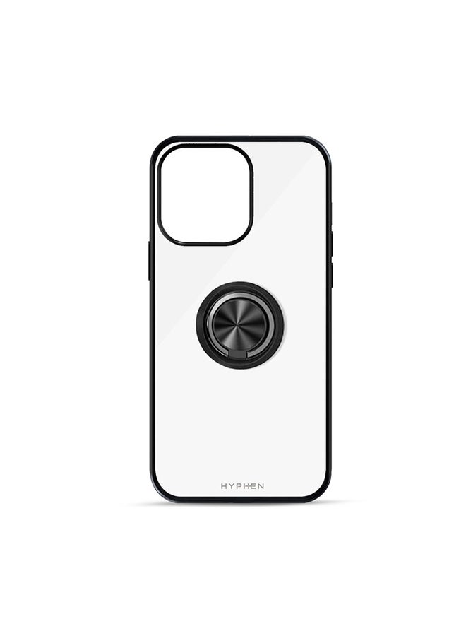 HYPHEN - Ring Case - Black -  iPhone 14 Pro Max,High quality TPU,shock absorption flexible case,metal ring holder,rotatable ring,Magnetic car mount compatible BLACK - Image 1