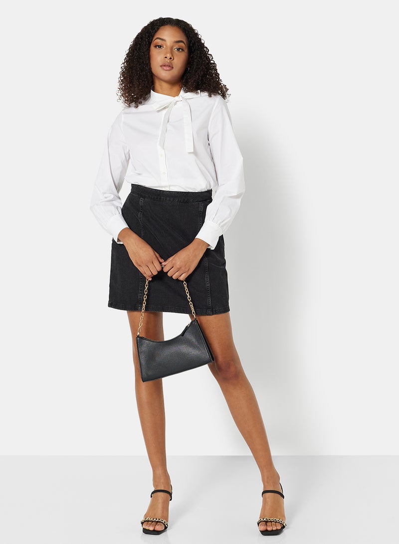 trendyol Bow Neckline Shirt Ecru  - Image 4