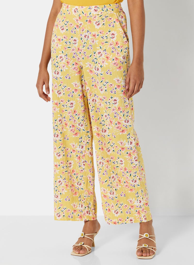 Floral Flared Pants Yellow - v1669722593/N51794121V_1