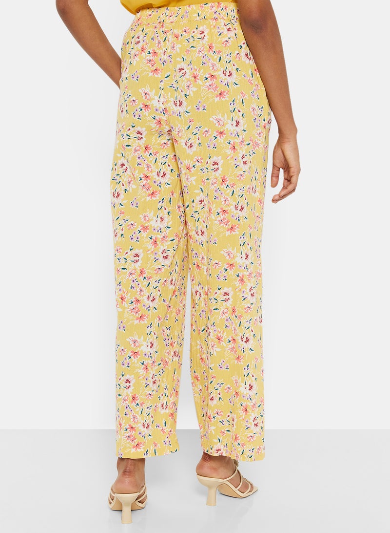 Floral Flared Pants Yellow - v1669722593/N51794121V_2