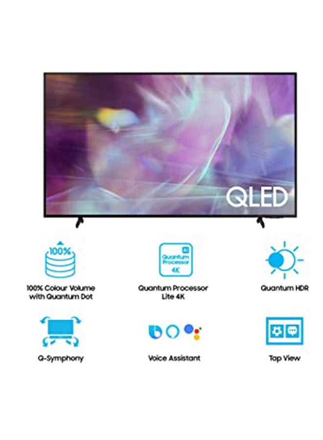 Samsung - SAMSUNG 65-Inch Class QLED Q60A Series - 4K UHD Dual LED Quantum HDR Smart TV with Alexa Built-in ( 2021 Model) QA65Q60AAUXUM Black - Image 1