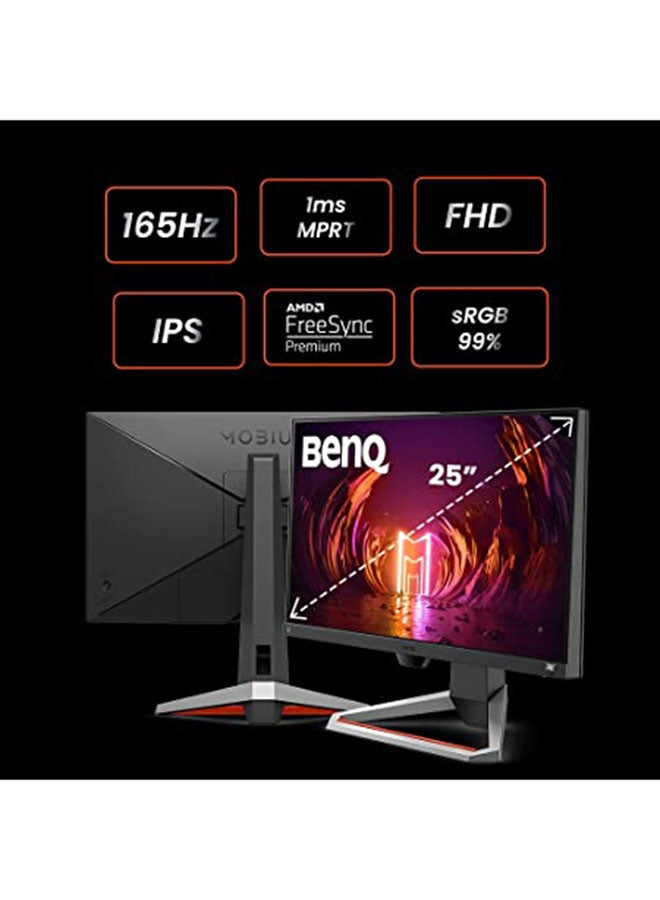 BenQ - EX2510 24.5 inch IPS LED Full HD Gaming Monitor With 144Hz, AMD FreeSync and DisplayPort HDMI Dark Grey 24.5inch Dark Grey - Image 1