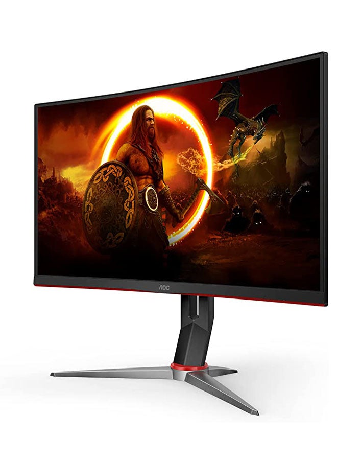 AOC - C27G2Z Curved Frameless Ultra-Fast Gaming Monitor, FHD 1080p, 0.5ms 240Hz, FreeSync, HDMI/DP/VGA, Height Adjustable, 3-Year Zero Dead Pixel Guarantee, Xbox PS5 Switch 27inch Black - Image 1
