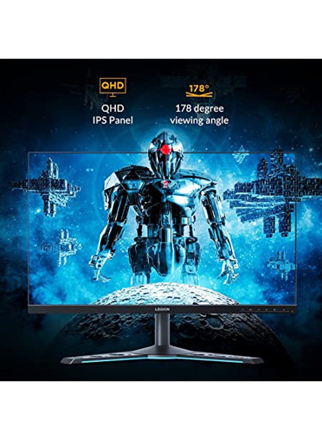 Lenovo - Legion Y27q-20 27-Inch WLED Backlight Gaming Monitor 2k 2560x1440 QHD, 165 Hz Refresh Rate, 1ms Response Time, IPS Panel Technology, USB Speaker Sound by Harman-Kardon, Sync Technology NVIDIA G-SYNC Compatible 27inch Raven Black - Image 1
