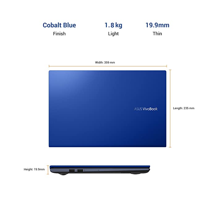 Vivobook X513 Laptop With 15.6-Inch FHD Display, Intel Core i7-1165G7 Processor / 8GB DDR4 RAM / 1TB HDD + 256GB SSD / 2GB NVIDIA GeForce MX330 Graphics / Win 10 / English/Arabic Bespoke Black