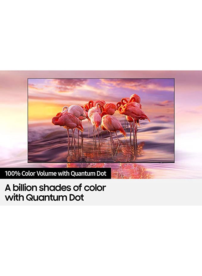 Samsung - 75 Inch TV QLED 4K Processor Stylish Slim PQI 3100 HDR 10+ Mega Contrast 100% Color Volume Supreme UHD Dimming Built in Receiver  (2021 Model) QA75Q60ABUXUM Black - Image 1