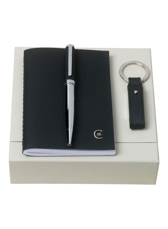 CERRUTI 1881 - Npbmu711A Hamilton Ballpoint Pen With Keychain And Notebook Black - Image 1