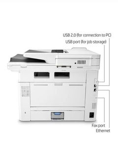 HP M428Fdw LaserJet Pro Printer With Print/Copy/Scan/Fax/Email,W1A30A 16.93x12.8x25inch White  - Image 4