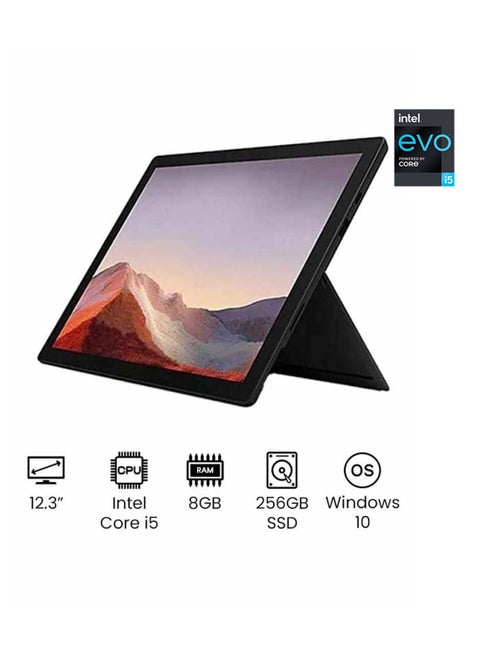 Surface Pro 7 With 12.3-Inch PixelSense Display, 10th Gen Core i5 1035G4 Processor/8GB RAM/256GB SSD/Windows 10/International Version English Black