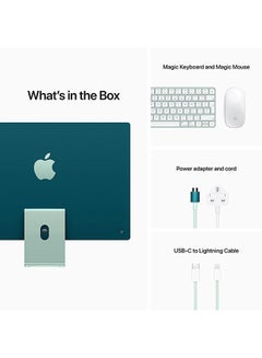Apple iMac All In One Desktop With 24-Inch Retina 4.5K Display: M1 Chip With 8‑Core CPU And 8‑Core GPU Processer/8GB RAM/512GB SSD/Integrated Graphics English/Arabic Green  - Image 3
