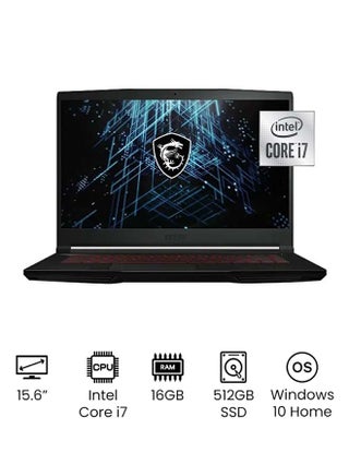 GF63 Thin 10UC Laptop With 15.6-Inch Display, Core i7-10750H Processor / 16GB RAM / 512GB SSD / 4GB NVIDIA GeForce RTX3050 Max-Q Graphics / W10 Home / English Black - v1669739919/N52533609A_1