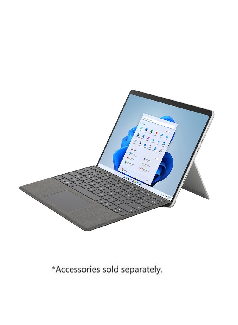 Microsoft - Surface Pro 8 Laptop With 13-Inch PixelSense Display, Intel Core i5-1135G7 Processor / 8GB RAM / 128GB SSD / Intel Iris Xe Graphics/International Version English Platinum - Image 1