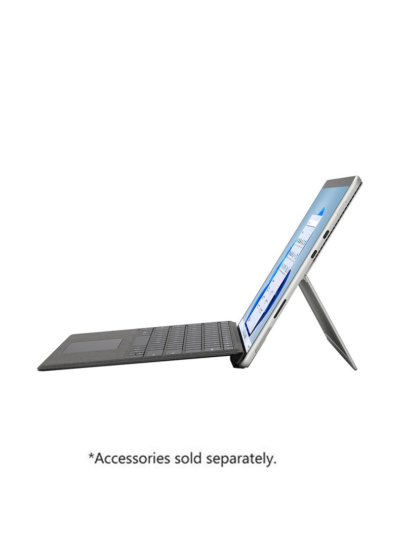 Microsoft - Surface Pro 8 Laptop With 13-Inch PixelSense Display, Intel Core i5-1135G7 Processor / 8GB RAM / 128GB SSD / Intel Iris Xe Graphics/International Version English Platinum - Image 1
