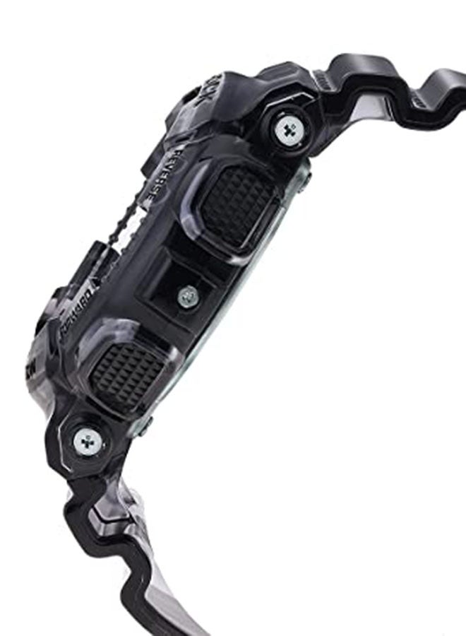 جي شوك ساعة يد رقمية بعقارب وسوار من الراتنج بتصميم دائري مقاس 55 مم - لون أسود طراز GA-110SKE-8ADR للرجال - Image 4