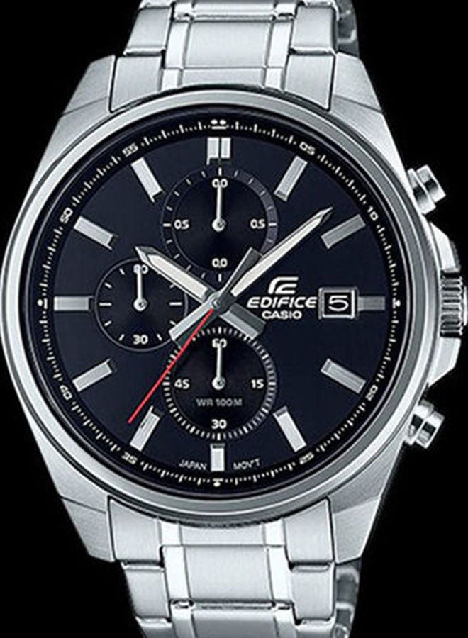 كاسيو ساعة يد كرونوغراف بسوار من الإستانلس ستيل طراز EFV-610D-1AVUDF - 48 مم - فضي للرجال - Image 4