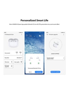 هونور Choice Earbuds X3 Lite عمر البطارية 28 ساعة IPX4 سماعات الرأس المقاومة للماء مزججة  - Image 5