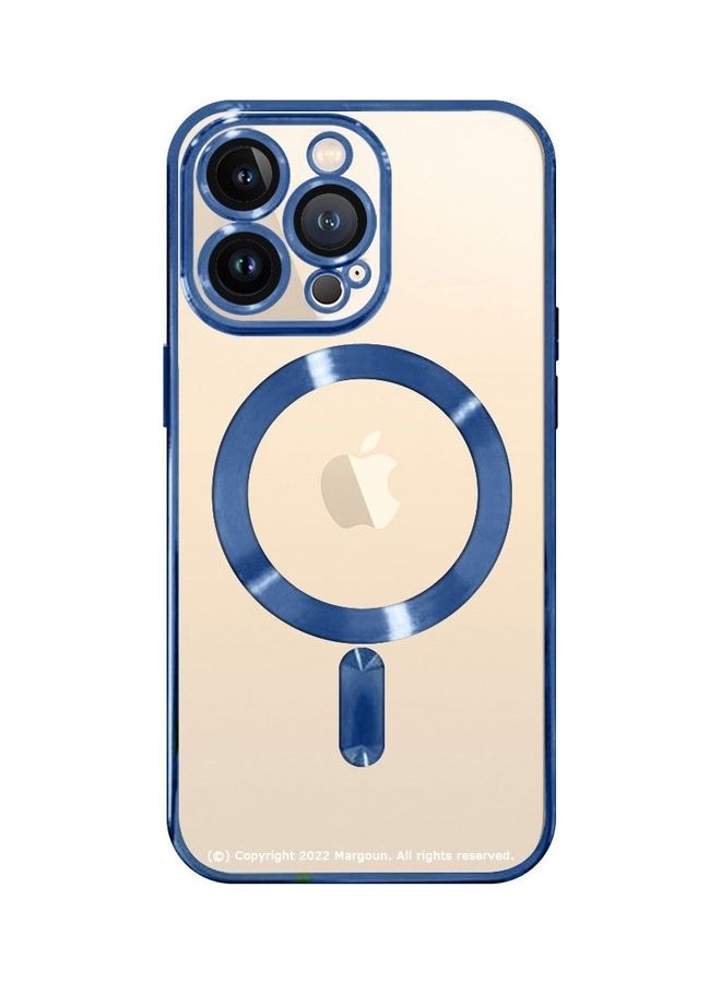 MARGOUN - MagSafe Case Magnetic Clear Soft TPU Plating Case Wireless Charging Compatible Shockproof Camera Lens Protection For Apple iPhone 14 Pro Max Blue - Image 1