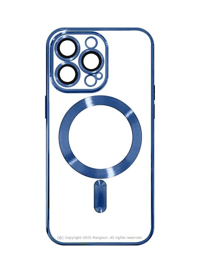 MARGOUN - MagSafe Case Magnetic Clear Soft TPU Plating Case Wireless Charging Compatible Shockproof Camera Lens Protection For Apple iPhone 14 Pro Max Blue - Image 1