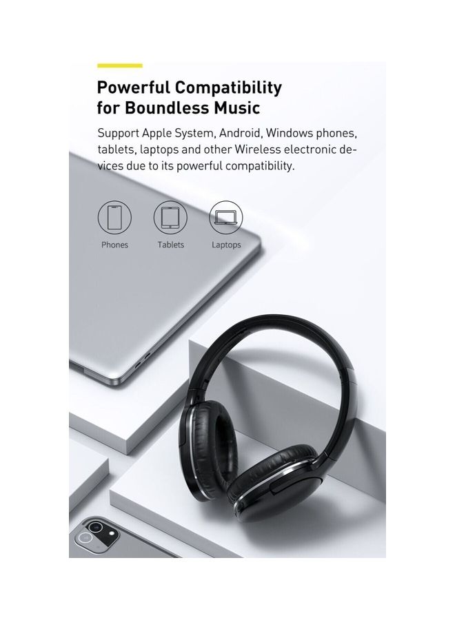 Over-Ear Wireless Bluetooth 5.3 Headphones with 50H Battery Life, 40mm Hi-Fi Drivers, Foldable Design, Built-in Mic for Calls & Gaming, Dual Device Pairing, Wired & Wireless Modes, Noise Isolation, Adjustable Headband, Compatible with iPhone, Android, PC, Mac, Tablet, Laptop (Black) Black