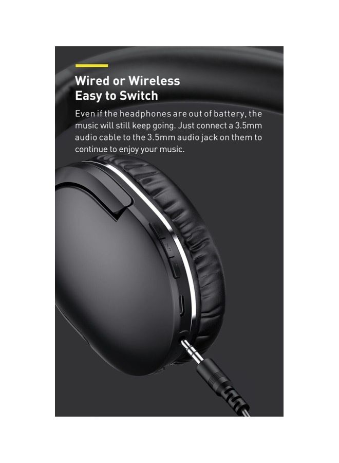 Over-Ear Wireless Bluetooth 5.3 Headphones with 50H Battery Life, 40mm Hi-Fi Drivers, Foldable Design, Built-in Mic for Calls & Gaming, Dual Device Pairing, Wired & Wireless Modes, Noise Isolation, Adjustable Headband, Compatible with iPhone, Android, PC, Mac, Tablet, Laptop (Black) Black