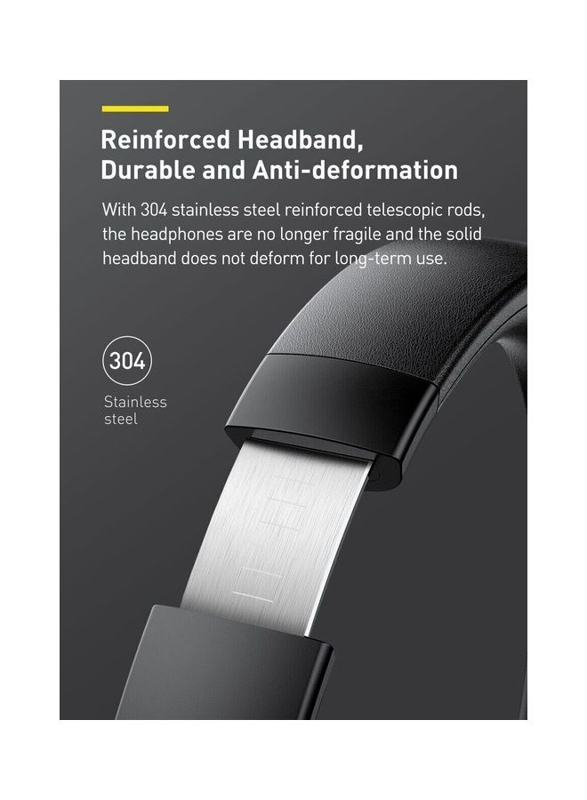 Over-Ear Wireless Bluetooth 5.3 Headphones with 50H Battery Life, 40mm Hi-Fi Drivers, Foldable Design, Built-in Mic for Calls & Gaming, Dual Device Pairing, Wired & Wireless Modes, Noise Isolation, Adjustable Headband, Compatible with iPhone, Android, PC, Mac, Tablet, Laptop (Black) Black