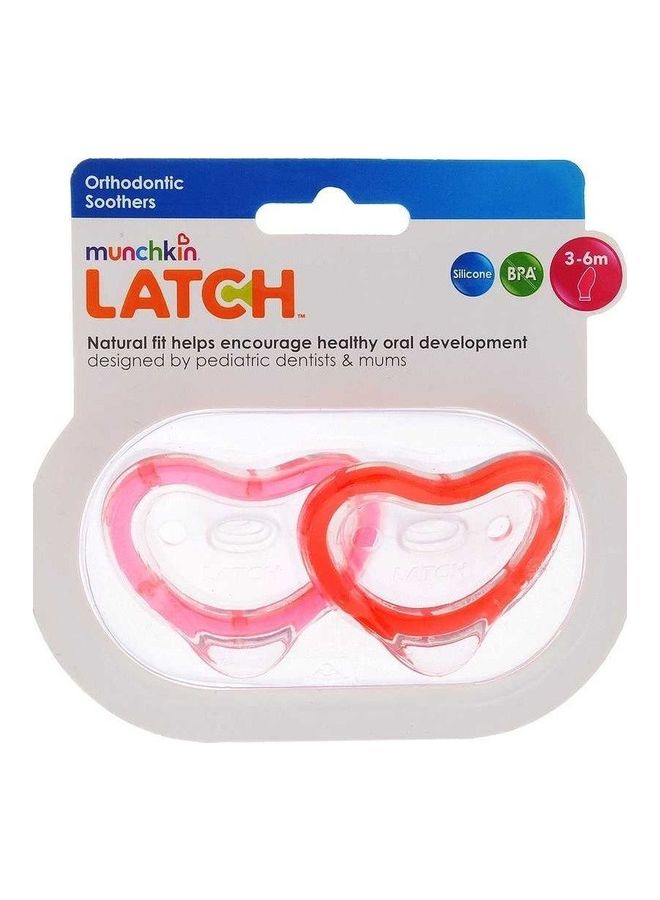 Munchkin Pack Of 2 Latch Orthodontic Soothers Pacifier 