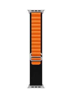 MARGOUN Apple Watch Alpine Loop Band 49mm/45mm/44mm Nylon Woven Sport Strap Compatible with iWatch Series 8/Ultra/7/SE/6/5/4/3/2/1 Orange/Black  - Image 2