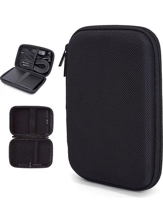 Electronics Accessories Case EVA External Hard Drive SDD Carrying Case Travel Tech Organizer Bag Multipurpose for USB Cables/ Power Bank/ Memory Cards/ Earphone/ Flash Drive 15x10x4.5cm Black - v1669793627/N53370615A_1