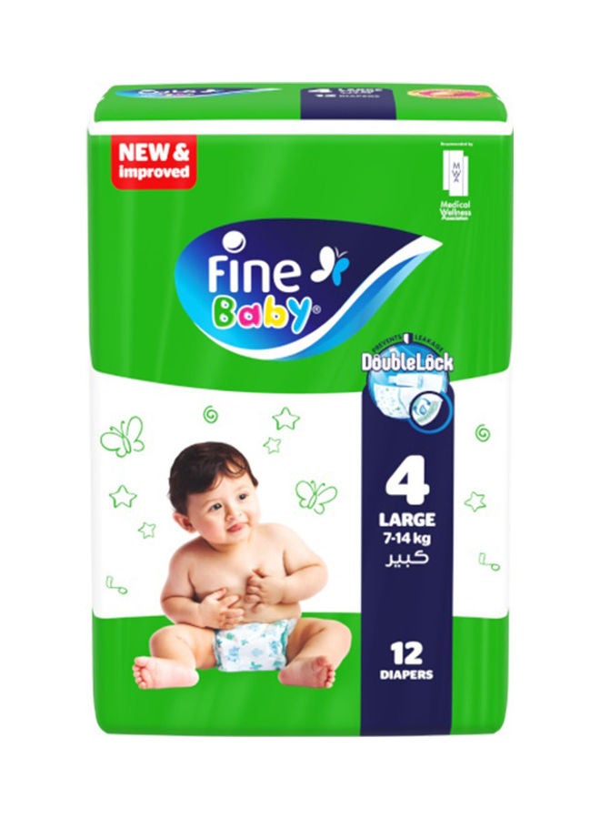 فاين بيبي عبوة ضخمة من 72 حفاضة للأطفال، الحجم 4، كبير 7–14 كجم، جديدة ومحسّنة - Image 2