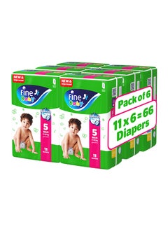 Baby Diapers, Size 5, Maxi 11–16Kg, Pack Of 66 Diapers, With New And Improved Technology