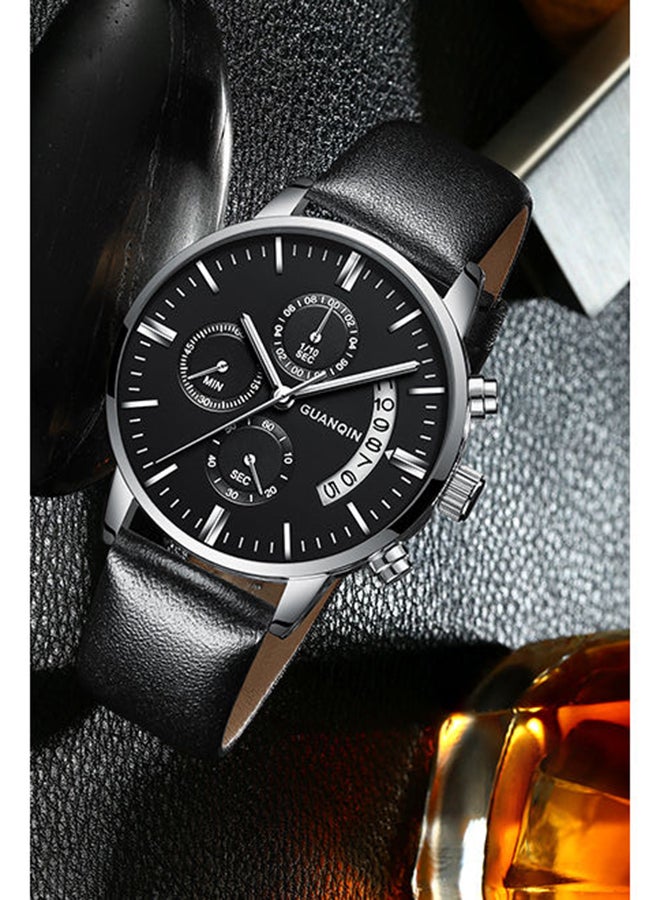 جوانكين ساعة يد يسرى كرونوغراف بثلاث فتحات وسوار من الفولاذ طراز GS19053012 للرجال - Image 4