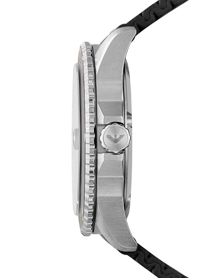 امبوريو ارماني ساعة يد بعقارب وسوار مصنوع من السيليكون طراز AR11341 للرجال - Image 2