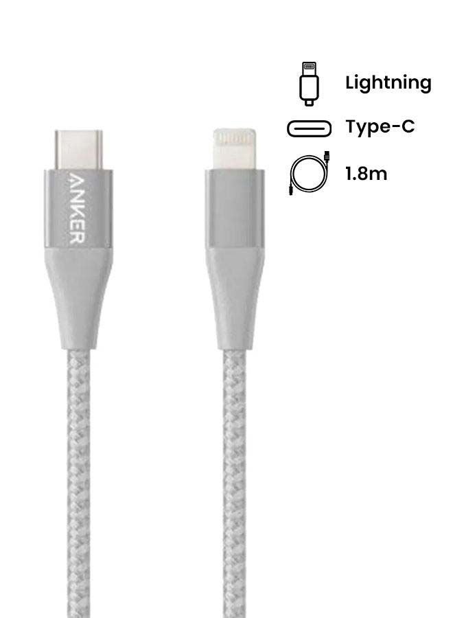 Anker - Power Line+II USB-C Cable With Lightning Connector Silver - Image 1
