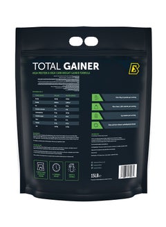 Basix Total Gainer High Protein & High Carb Weight Gainer Formula Strawberry Swirl 15LB  - Image 2
