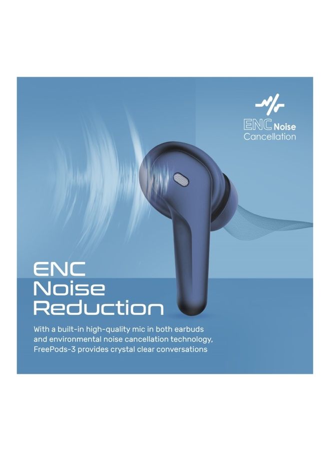 PROMATE - True Wireless Earbuds With 4 Mics Noise Cancelling 22H Play Time And Intelli Touch Controls Blue - Image 1