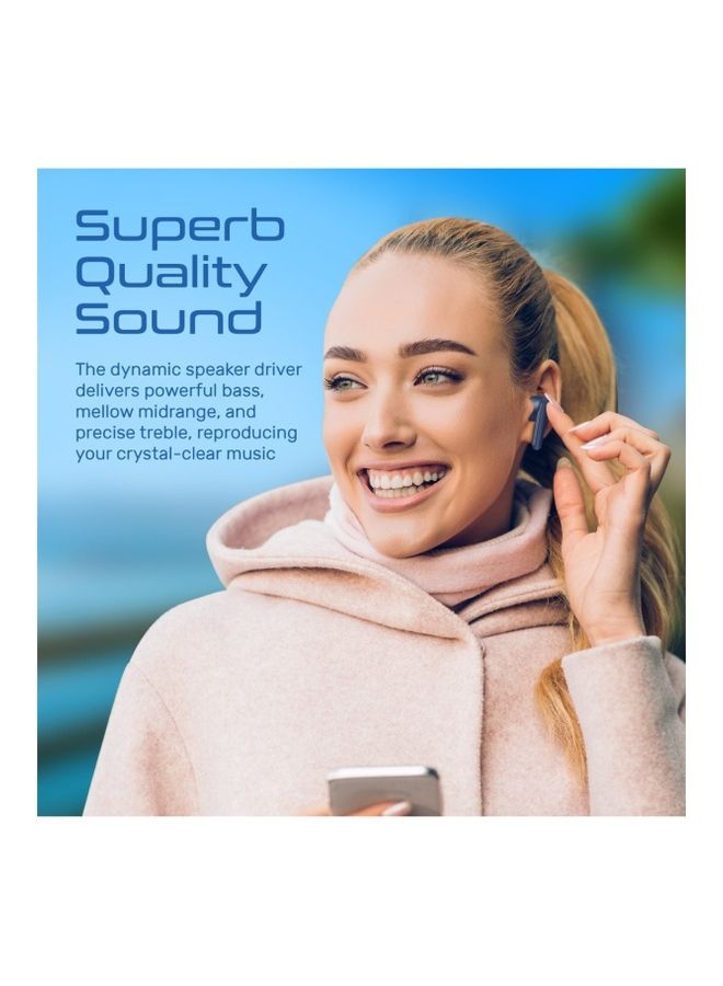 PROMATE - True Wireless Earbuds With 4 Mics Noise Cancelling 22H Play Time And Intelli Touch Controls Blue - Image 1