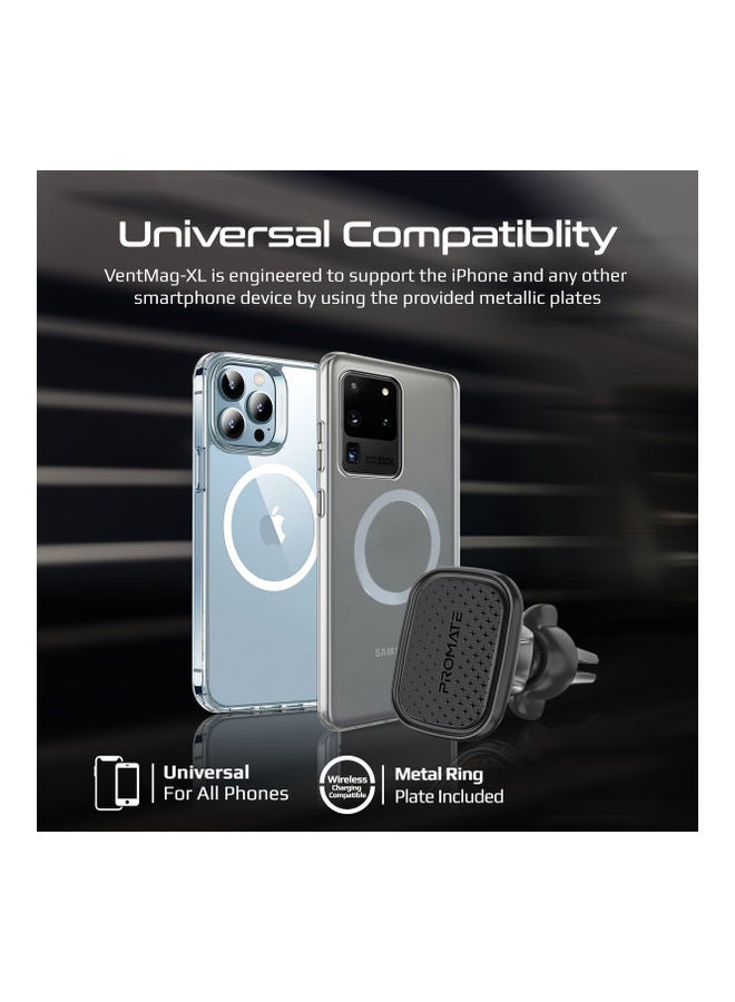 بروميت حامل الهاتف الذكي المغناطيسي SecureGrip AC Vent، أسود أسود - Image 5