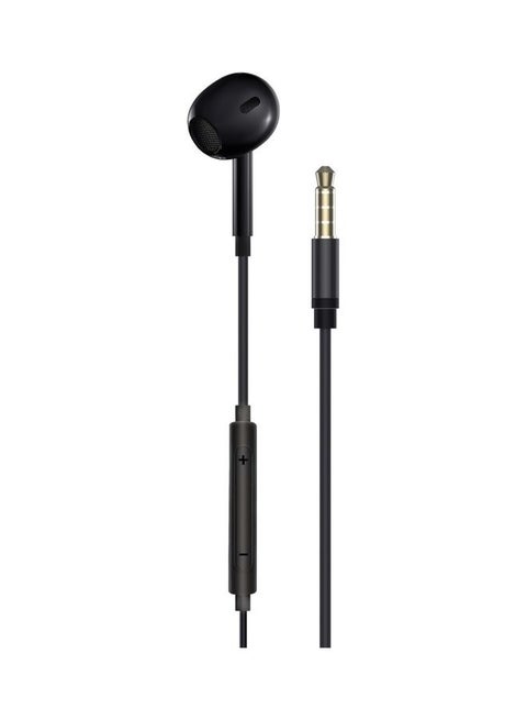 Mono Earbud,Ergonomic In-Ear HD Wired Mono Earphone with Dynamic 13mm Drivers,Microphone,Call Function and In-Line Volume Controls for MacBook Pro,iPad Air,Smartphones,Buzz Black