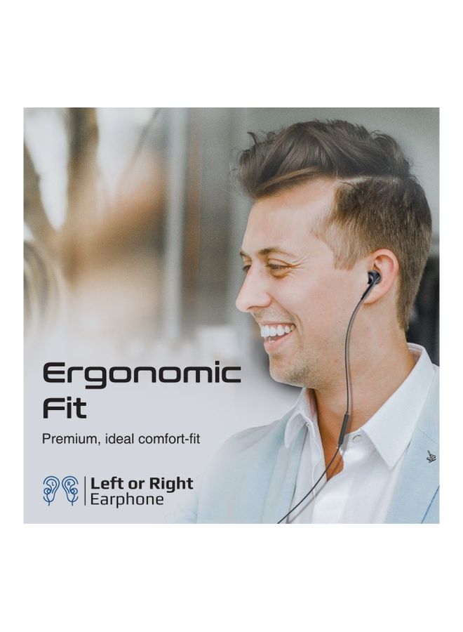 PROMATE - Mono Earbud,Ergonomic In-Ear HD Wired Mono Earphone with Dynamic 13mm Drivers,Microphone,Call Function and In-Line Volume Controls for MacBook Pro,iPad Air,Smartphones,Buzz Black - Image 1