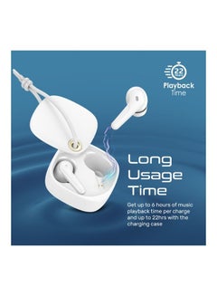 PROMATE True Wireless EarPods,Environment Noise, Bluetooth v5.1 Headphones with Touch Control,4 Noise Isolating Mics,300mAh Charging and 22H Battery Life for Bluetooth Devices,FreePods-3 White  - Image 2