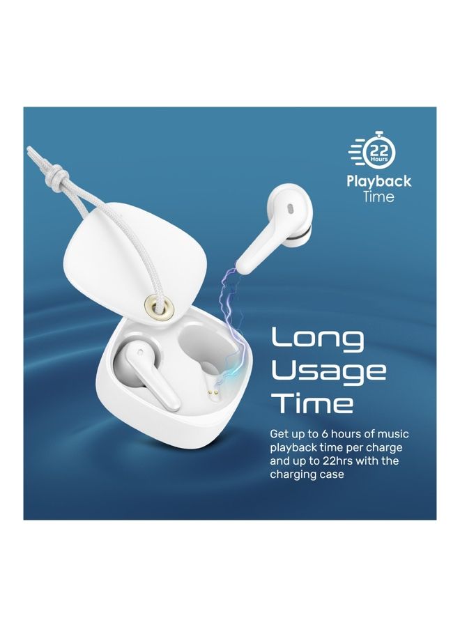 PROMATE - True Wireless EarPods,Environment Noise, Bluetooth v5.1 Headphones with Touch Control,4 Noise Isolating Mics,300mAh Charging and 22H Battery Life for Bluetooth Devices,FreePods-3 White - Image 1