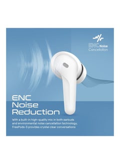 PROMATE True Wireless EarPods,Environment Noise, Bluetooth v5.1 Headphones with Touch Control,4 Noise Isolating Mics,300mAh Charging and 22H Battery Life for Bluetooth Devices,FreePods-3 White  - Image 4